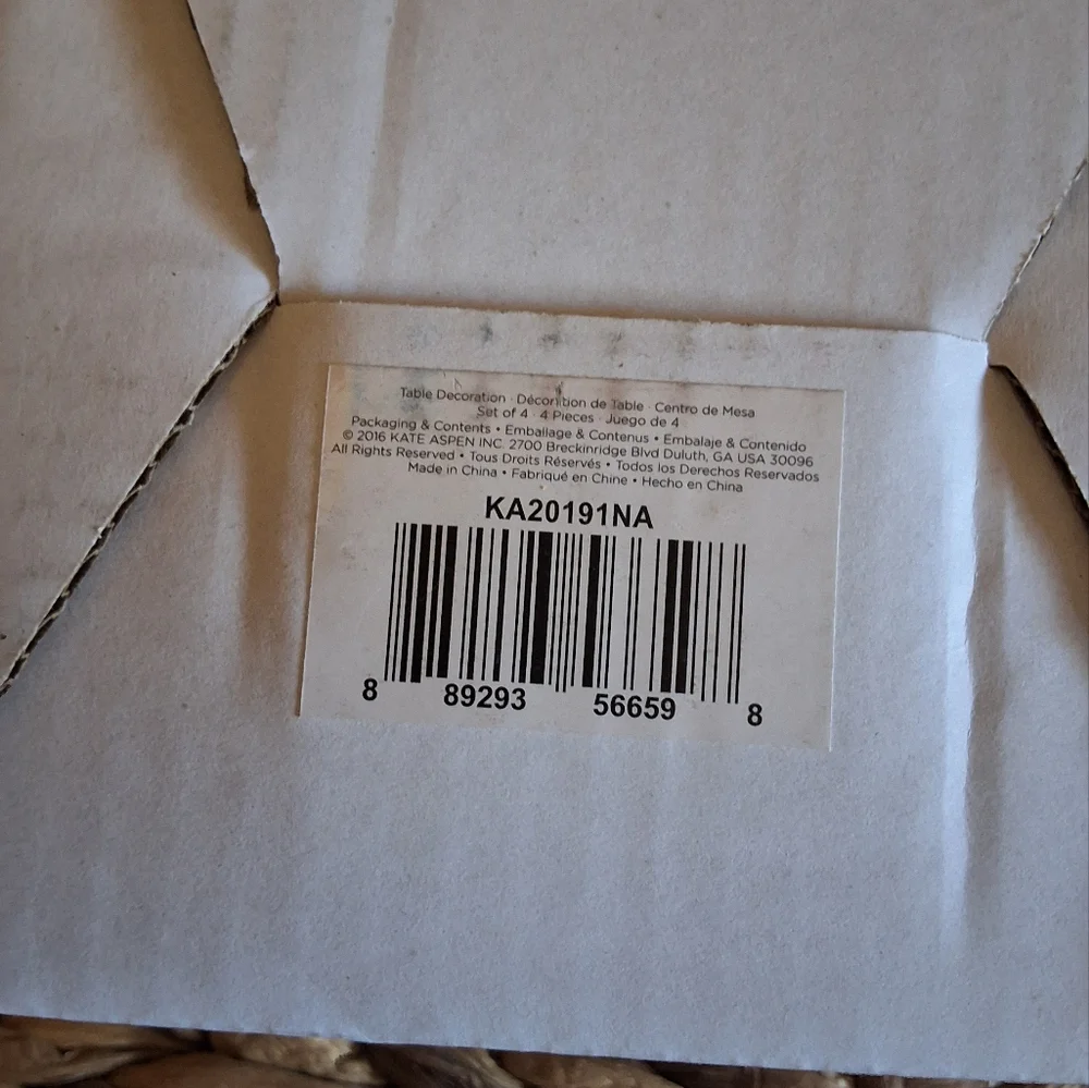 BNIB KATE ASPEN Set Of 4 Elegant Blue and Gold Candle Holder - Picture 9 of 11